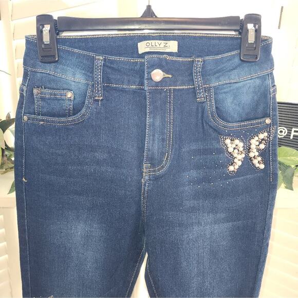 OLLY Z BUTTERFLY SKINNY JEANS SIZE 5 - Picture 3 of 7
